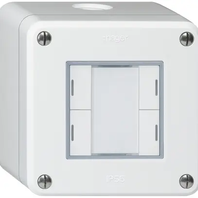 Poussoir AP robusto Q KNX 4× LED RGB s/e-link blanc 