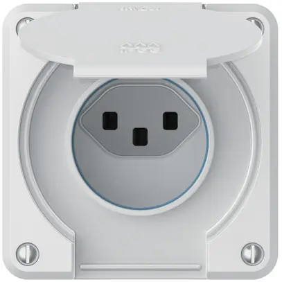 Presa INC robusto 1×tipo 23 IP55 bianco 