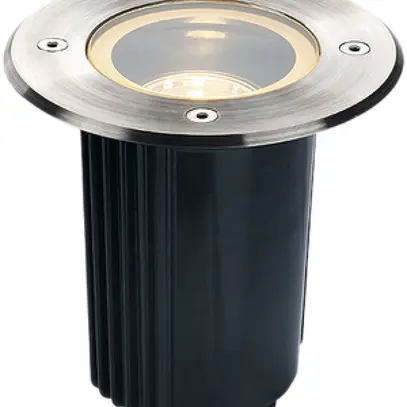 Lampada di terreno INS DASAR 80, GU10 35W tonda IP67 acciaio pregiato 