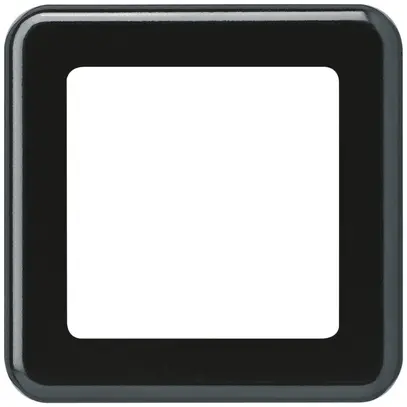 Plaque de recouvrement ENC 1×1 Hager basico 1×systo noir 