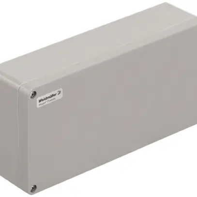 Boîtier en polyester Weidmüller POK 360×160×90mm fibres de verre gris argenté 