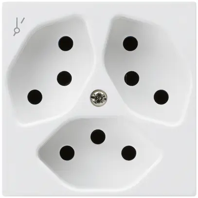 Prise ENC kallysto 3×T13/1S blanc 