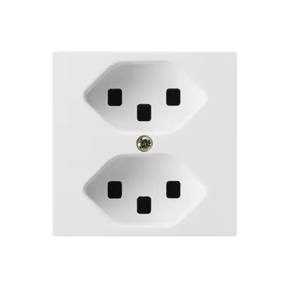 Prise kallysto 2×T23 blanc avec bornes enfichables 