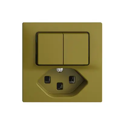 Combinazione 2×A-R/1L+T23 16A EDIZIOdue olive 