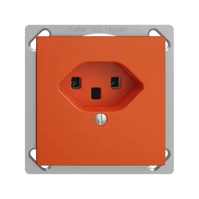 Prise INC EDIZIOdue T23 16A orange, bornes à vis 