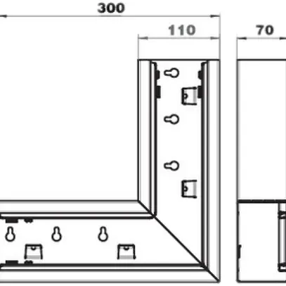 Angle plat Bettermann GS-SFS70110 blanc pur 
