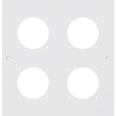 Placca d.montaggio INC robusto 4×2 alluminio, bianco 