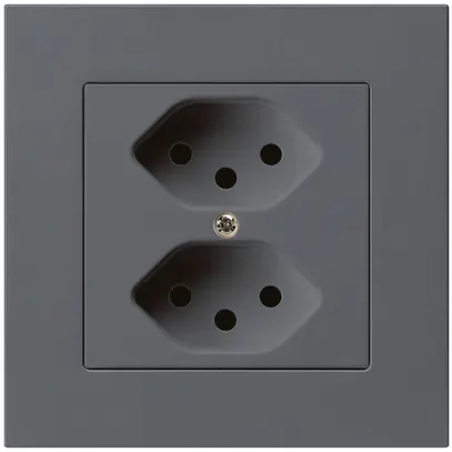 Prise ENC kallysto.pro 2×T13 anthracite avec sécurité enfants 