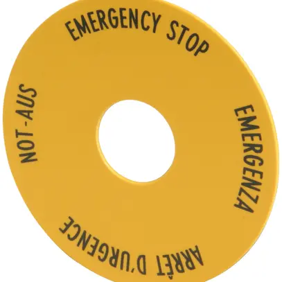 Placchetta indicatrice ETN RMQ EMERGENZA: D/E/F/I, giallo 