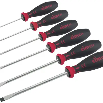 Jeu de tournevis plat CIMCO 6 pièces 