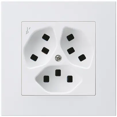 Presa INC Hager kallysto.pro 3×T23 1×S C bianco ultra 