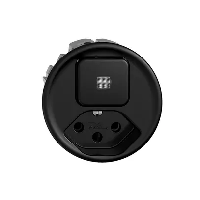 Combinazione lum.3/1L+T13 STANDARDdue nero, con lente, LED giallo 