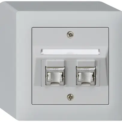Presa AP kallysto cat.6 2RJ45/s grigio chiaro 