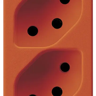 EB-Steckdose Hager 4×Typ 13 1×geschaltet FLF orange 