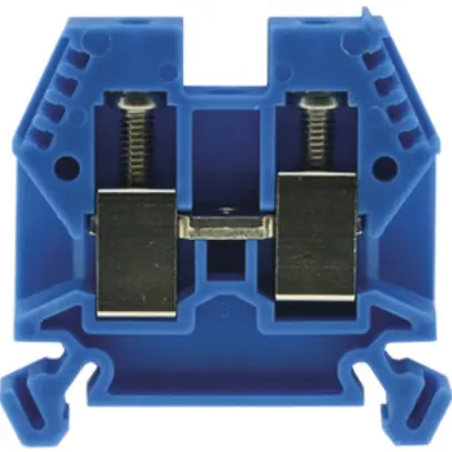 Morsetto di passaggio componibile Woertz 6…16mm² 76A 1000V vite 2×1 DIN 35mm bl 