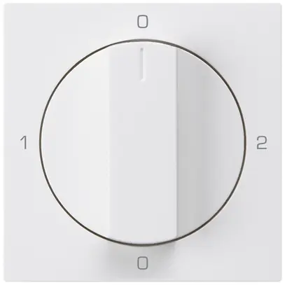 Kit frontale per interruttore rotativo S2 60×60mm kallysto 0-1-0-2 bianco 