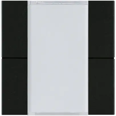 Face poussoir Hager basico KNX quadruple noir 45×45mm 