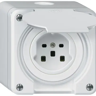 Presa AP HA robusto tipo 25 con morsetti a innesto con coperchio bianco 