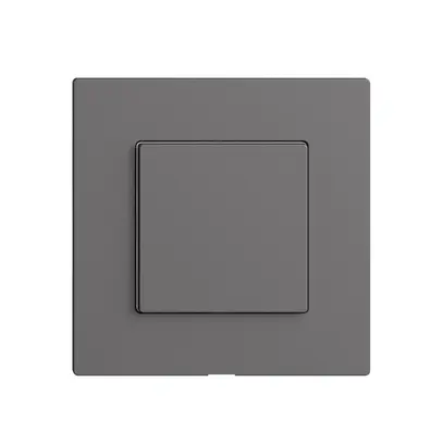 Kit recouvrement pour interrupteur 1c/1t Edue Wiser gris foncé 