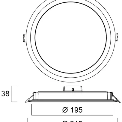 Downlight LED Sylvania START eco 15W 1600lm 4000K 110° Ø215mm bianco 