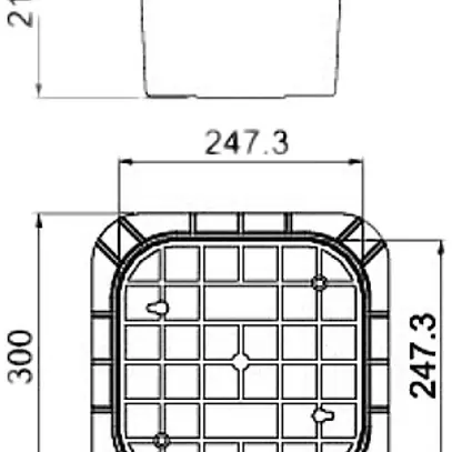 Regard de visite p.prise de terre Bettermann 5700 PIP sans coupure 300×300×214mm 