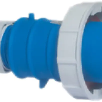 Stecker CEE Bals 3P 16A 230V 6h blau IP67 vernickelt QC.TE-Plus 