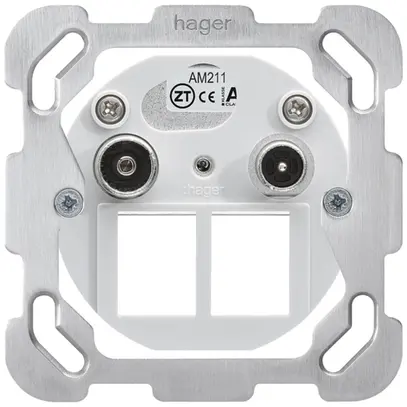Intérieur pour prise multimédia Hager R/TV montage F 11dB 2GHz 