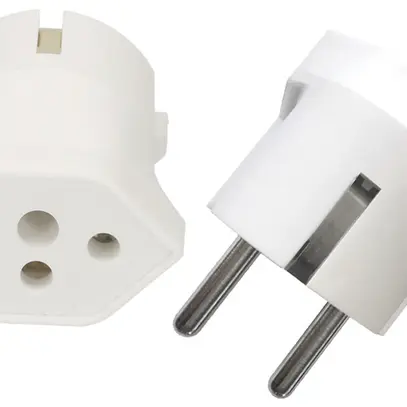 Adaptateur fixe MAX HAURI Shuko/T13 3L 250V 10A 2300W blanc 