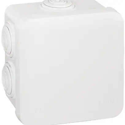 Scatola di derivazione AP PLEXO 80×80mm vuota bianco 