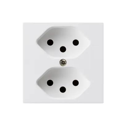 Prise ENC kallysto 2×T13 blanc avec sécurité enfants 