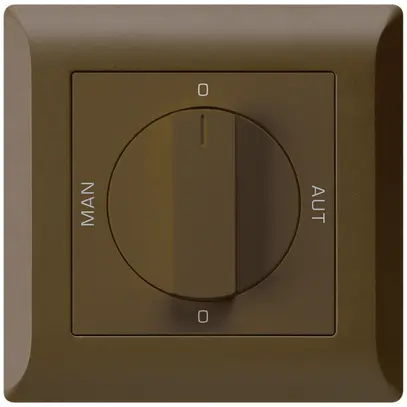 Interruttore rotativo INC 0-Man-0-Aut. kallysto.line marrone 2/1L con manopola 
