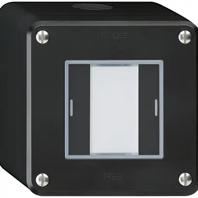 Tasto AP robusto Q KNX 2× nero LED RGB s/e-link 