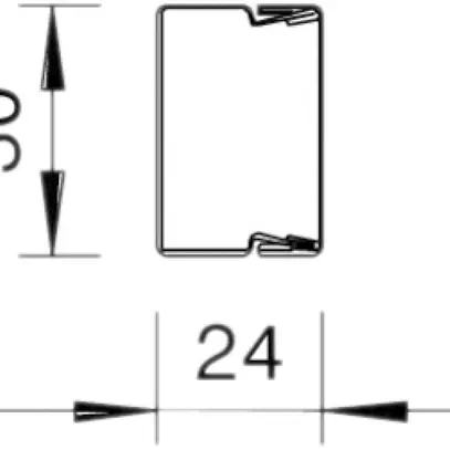 Canal d'installation Bettermann LKM 20×30×2000mm zingué blanc pur 