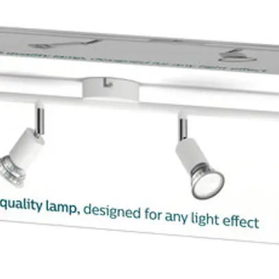 Spot Philips Limbali GU10 4×50W 694×130mm blanc 