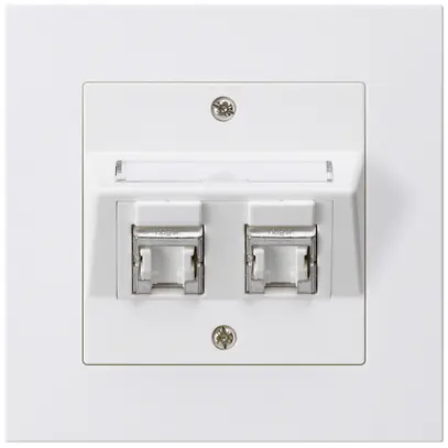 Kit di montaggio INC kallysto.pro C cat.6 2RJ45/s bianco 