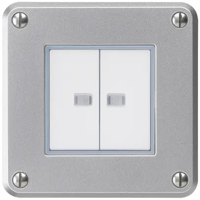 Interruttore INC robusto IP55 schema 3+3 2×illuminato alluminio 