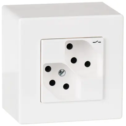 Presa AP ATO 2×T13 1×S bianco grd.I 