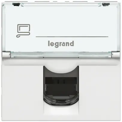 Presa INS MOS UTP 1×RJ45 bianco cat.5e 2moduli 