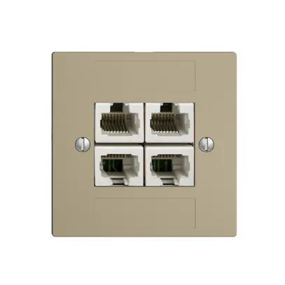 UP-Dose 4×RJ45/u 4P getr. EDIZIOdue sand ITplus 