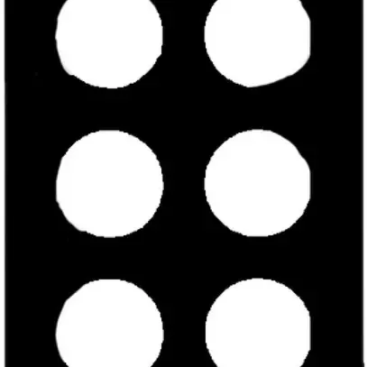 Abdeckplatte 3×2 Gr.I 6×43mm schwarz 