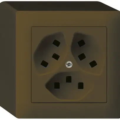 Presa AP Hager kallysto 3×T23 Q marrone 