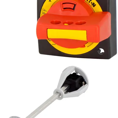 Manette rotative Eaton PKZ0-XRH approprié pour secour avec axe rouge/jaune 