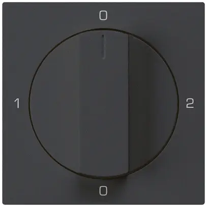 Kit frontale per interruttore rotativo S2 60×60mm kallysto 0-1-0-2 nero 