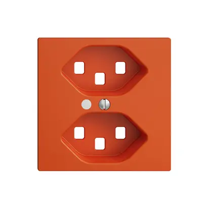 Kit frontal EDIZIOdue orange 60×60mm 2×T23, lentille, 