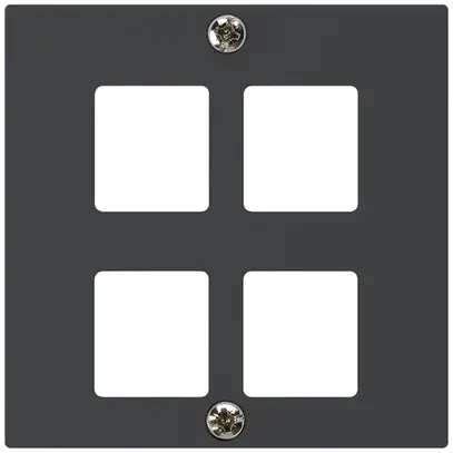 Plaque frontale HMS kallysto pour 4 modules noir 