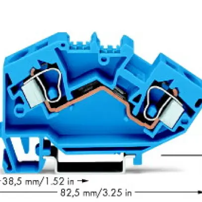 Borne de passage WAGO TopJob 10mm² bleu 