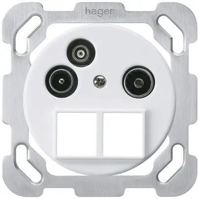 Presa d'antenna INC TV-R-Dati basico HMS B 2GHz 19db bianco 