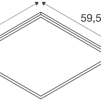 Lampada pannello LED SLV PANEL C 34W 4300lm 930/940 IP20/54 595×595mm bianco 