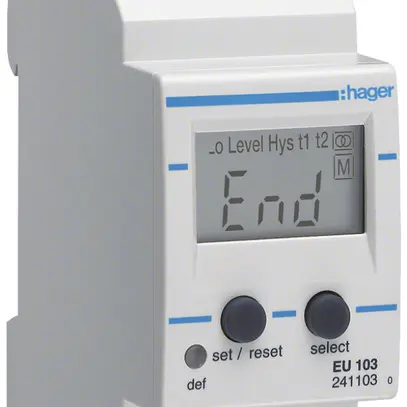 Relè controllo di corrente INS Hager 0.1…10A 0 chiusura 1 apertura 0 invertitore 