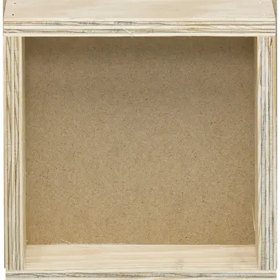 Scatola incastrata robusto 2×2 legno grezzo 